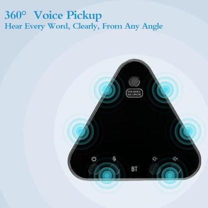 Conference Speaker and Microphone, Bluetooth Speakerphone with 360° Voice Pickup, USB-C Plug & Play, Compatible with Leading Platforms for Personal Workspaces - style: Modern