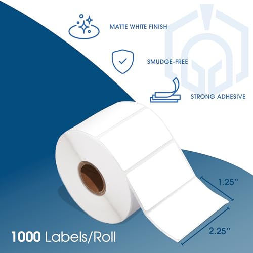 2.25" X 1.25" Direct Thermal Labels (10000 Count, 10 Rolls) - size: 2.25" X 1.25"