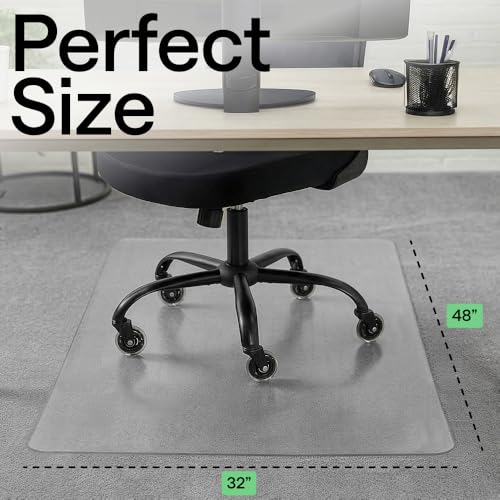 GORILLA GRIP Office Chair Mat for Carpet Floors, Heavy Duty, 32x48 Clear - size: 32"x48", style: Carpet Floor
