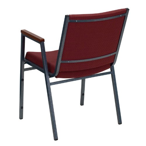 Flash Furniture Hercules Fabric Stack Chair with Arms, Burgundy - color: Burgundy Patterned Fabric, size: Set of 1