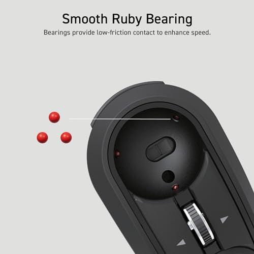 ELECOM Relacon Handheld Trackball Pointer, Ergonomic Thumb Mouse for Right or Left Hand, Bluetooth, 10 Buttons for TV, Presentation, Game, PC & MAC - style: Bluetooth
