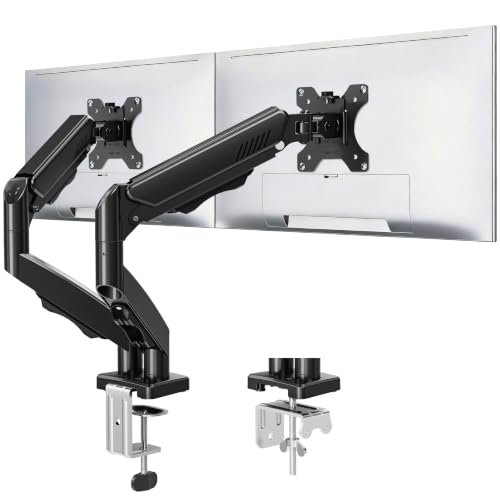 Dual Monitor Stand fits up to 32 inch, 4.4-19.8 lbs Computer Screens, Dual Monitor Desk Mount Height Adjustable, Monitor Arms for 2 Monitors, Home Office VESA Mounts, Freelift Black - color: Black, size: Dual