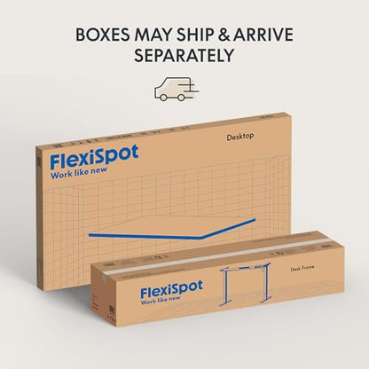 FLEXISPOT EN2 55"x28" Standing Desk with Power Strip Bundle, Black | One-Piece Desktop, Easy-Access Clamp Power Strip Bundle, Organized Cable Management, Modern Home Office Setup - color: Black Frame + Black Top, size: 55x28