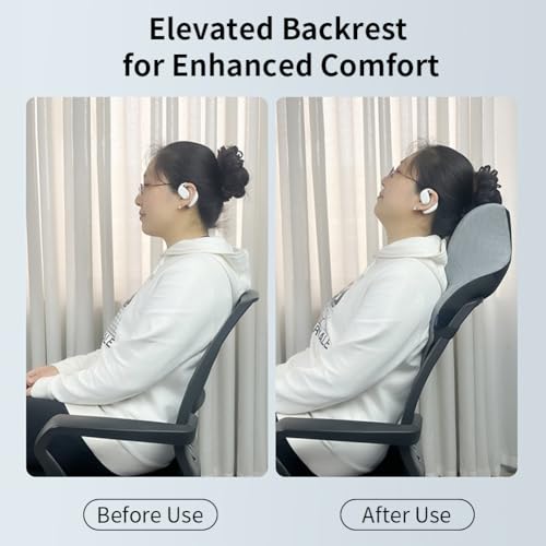 Office Chair Headrest, Adjustable Neck Support Pillow with Removable Washable Cover - Head Rest Attachment for Office Chairs and Wheelchairs, Neck Pillow for Desk Chair Napping (Blue) - color: Blue