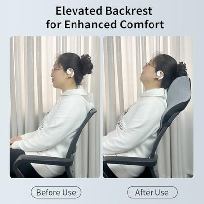 Office Chair Headrest, Adjustable Neck Support Pillow with Removable Washable Cover - Head Rest Attachment for Office Chairs and Wheelchairs, Neck Pillow for Desk Chair Napping (Blue) - color: Blue
