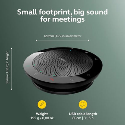 Jabra Speak 510 (2025 Edition) Portable USB Bluetooth Speaker, Black | Portable Speakerphone, USB or Bluetooth, Crystal-Clear Sound, Works with Microsoft Teams, Google Meet, Zoom - size: All Platforms, style: Speak 510 (2025)