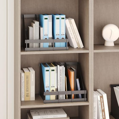 Bamboo Desk File Organizer, 3-Compartment Magazine Holder(Black) | 3 vertical compartments organize files, folders, magazines and mail while saving valuable desk space. - color: Black