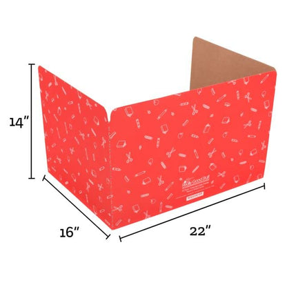Really Good Stuff Large Privacy Shields Set of 12, Red, Matte Finish | Distraction-Free Learning, Desk Divider Boards for Students, Testing Folders, Cardboard Panels, Classroom Essentials - color: Red, size: Large 14"H