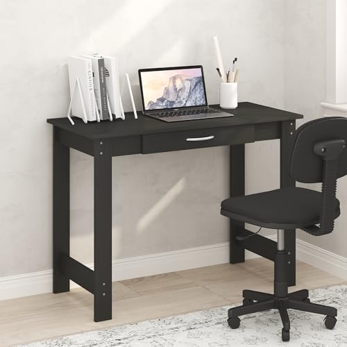 Furinno Jaya Desk, 39.2 Wide Computer Desk with Drawer, Darkwood - color: Darkwood, size: 39" Wide New