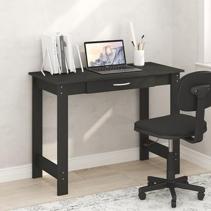 Furinno Jaya Desk, 39.2 Wide Computer Desk with Drawer, Darkwood - color: Darkwood, size: 39" Wide New