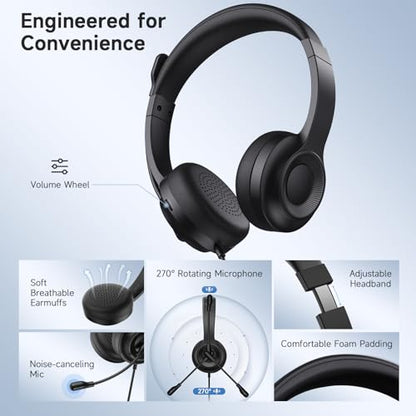 AOC USB Headset with Microphone for PC