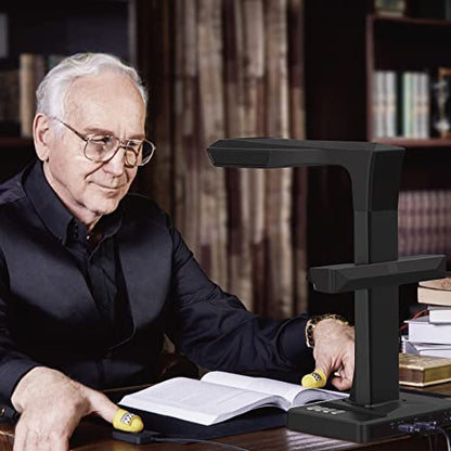 CZUR ET18 Pro Professional Document Scanner, 18MP HD Document Camera | 2nd Gen Auto-Flatten&Deskew Tech, Capture A3, 186 Languages OCR, Convert to PDF/Searchable PDF/Word/Excel, for Windows&macOS - size: ET18 Pro