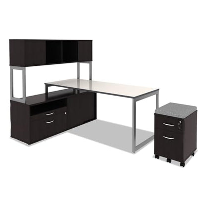 Alera Alera Open Office Desk Series Low File Cabinet Credenza, 2-Drawer: Pencil/File,Legal/Letter,1 Shelf,Espresso,29.5x19.13x22.88