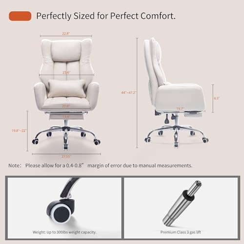 Cross Legged Office Chair with Foot Rest, Flip Armrest | Big and Tall, Criss Cross Gaming Chair, 155°Reclining Computer Chair, 360°Swivel Desk Chair for Home Office - color: Beige