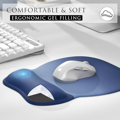 MROCO Ergonomic Mouse Pad with Gel Wrist Rest, 9.4 x 8.1 in, Blue Gradient - color: Blue Gradient
