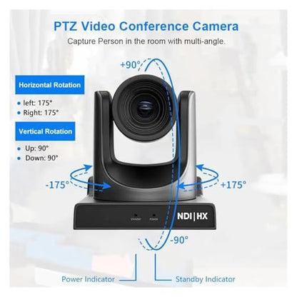 Camera Ai Tracking Conference Camera Ptz Video Live Streaming Camera For Video Confere Church(V60XL-N 20X NDI) - size: V60XL-N 20X NDI