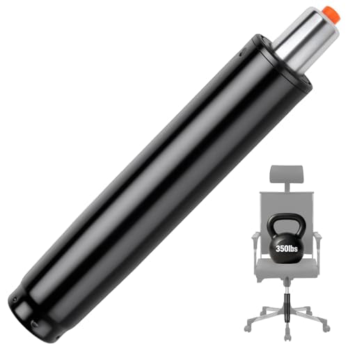 11.5"-17" Office Chair Gas Lift Cylinder, Standard Pneumatic Piston Replacement, 2" Base Hole & 1.1" Top Stem, Fits Chairs with 9.6" Outer Cylinder Length, Easy Install Black Gas Lift