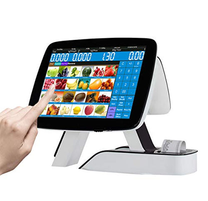 Smart Touch Screen PC with Built-in Thermal Receipt Printer Cash Register POS System - color: SET01