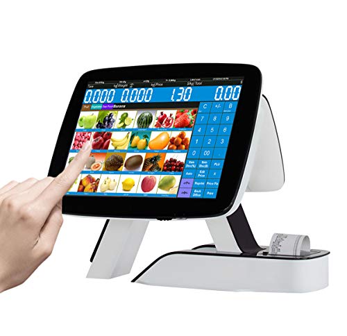 Smart Touch Screen PC with Built-in Thermal Receipt Printer Cash Register POS System - color: SET01