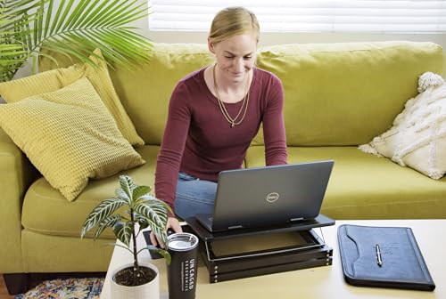 Uncaged Ergonomics Adjustable Laptop Stand & Standing Desk Converter, Black