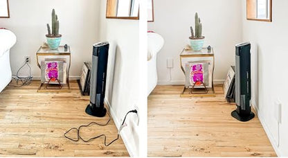 Sleek Socket Original and Patented Flat Ultra-Thin Outlet Concealer with EXTENSIO - size: 8 ft - Dual Cords, style: Inverted Outlet
