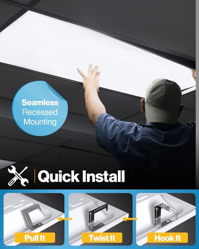 Sunco 10 Pack 2x4 LED Flat Panel Lights 3CCT Selectable, 30-50W, Dimmable | 6500LM, Selectable CCT 4000K/5000K/6000K, Selectable Wattage 30W/40W/50W, 0-10V, Office Lighting, Warehouse, Drop Ceiling - size: 2x4