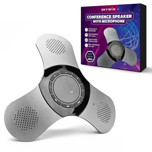 Conference Speaker and Microphone, 360° Voice Pickup, Noise Reduction - size: 1 Pack