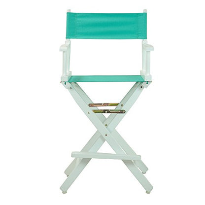 Casual Home 24" Director's Chair White Frame with Teal Canvas, Counter Height