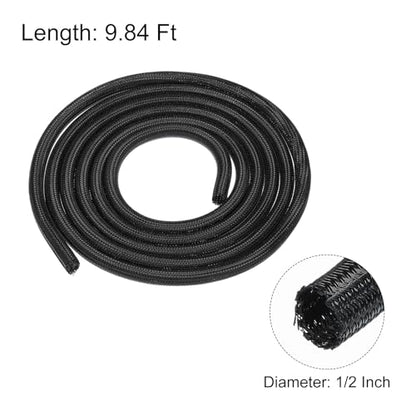 MECCANIXITY Cord Sleeve Cable Organizer 9.84 Ft - 1/2 Inch Wire Cover Protector for USB Cable TV Video Under Desk Wire Management - size: 1/2 Inch x 10 Ft