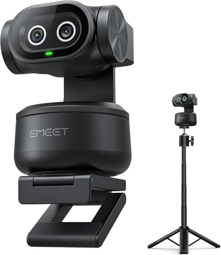 EMEET PIXY Dual-Camera AI-Powered PTZ Camera 4K with Tripod, AI Tracking - style: PIXY Kit Dual-Camera AI PTZ 4K