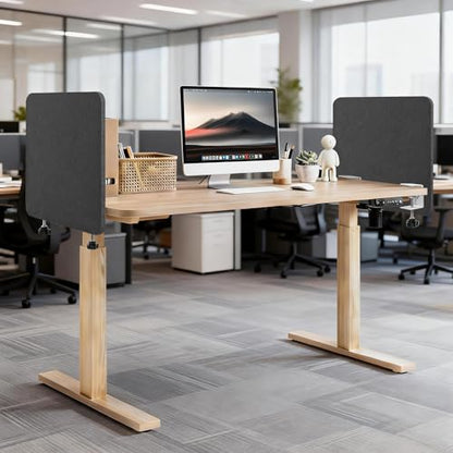 2-Pack Felt Desk Dividers, Clamp-On Privacy Panels, 24 x 24 Inch, Dark Gray - color: Dark Gray, size: 24×24 in (2pcs)
