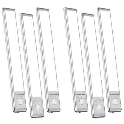 6 Pack Under Cabinet Lighting, 10in Rechargeable Motion Sensor Light Indoor - size: 10in-6pack