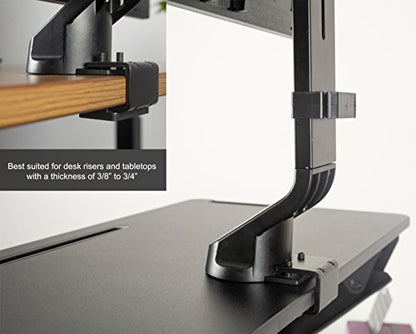 VIVO Adjustable Single Monitor Mount for Sit-Stand Workstation, Desk Converter, Monitor Arm Fits 1 Screen up to 32 inches, STAND-V001U
