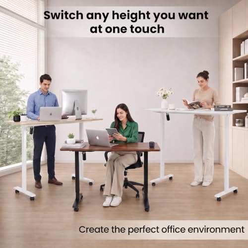 farexon 55x24In Electric Adjustable Standing Desk with Mouse Pad, Oak Gray - color: Oak Grey, size: 55 x 24''