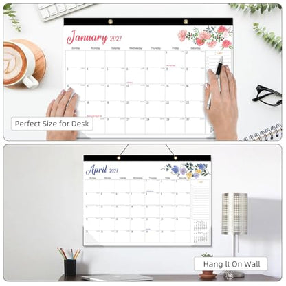 Tcamp Desk Calendar 2026-2027, Jul 2026-Dec 2027, 18-Month, 17" x 12" Large - color: Floral, size: 17"x12"(Jul 2026-Dec 2027)