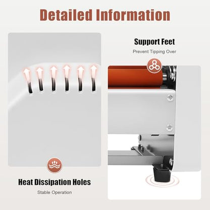V350 Hot Cold Roll Laminator, 110V Electronic Laminating Machine with Two Heating Modes and Electronic Temperature Control for Photo & Document Lamination
