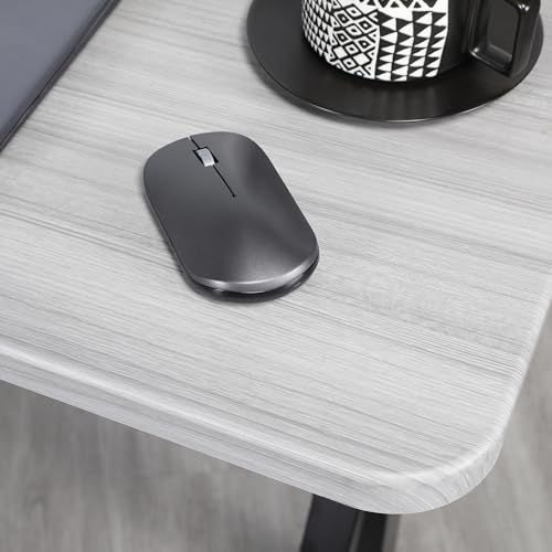 ApexDesk Quattro Series 60" Electric Adjustable Standing Computer Desk for Home and Office Width and Height Adjustable, Rectangular Grey - color: Grey Rectangular, size: 60" Rectangular