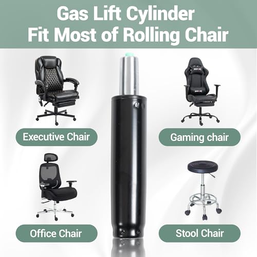 Office Chair Cylinder Replacement, Universal Gas Cylinder, Heavy Duty Hydraulic Pneumatic Gas Lift Piston Fit for Most Office Chairs (10.2" - 14.2")