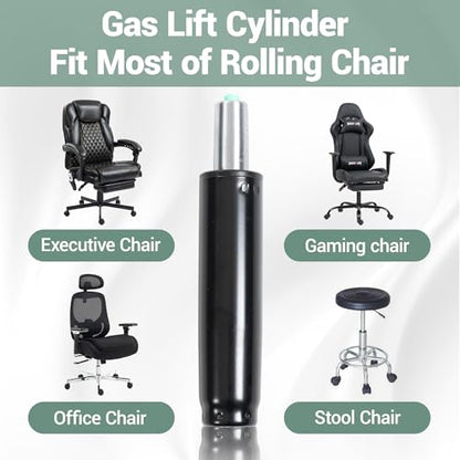 Office Chair Cylinder Replacement, Universal Gas Cylinder, Heavy Duty Hydraulic Pneumatic Gas Lift Piston Fit for Most Office Chairs (10.2" - 14.2")