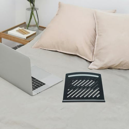 Cabilock Foldable Adjustable Laptop Stand Multi-Angle Desktop Riser with Ventilated Base for Overheating Prevention Portable Computer Holder for Office and Gaming Use