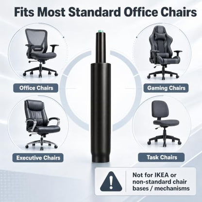 MASTERY MART 9-13 Inch Office Chair Cylinder Replacement with Gloves, 4" Stroke Gas Lift, Heavy Duty 1000 Lbs Class 4 Hydraulic Pneumatic Piston, Universal Fit - size: 4'' Travel Length