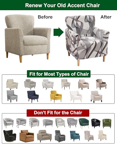 CRFATOP Accent Chair Cover, Stretch Armchair Slipcover for Living Room - color: Color A09