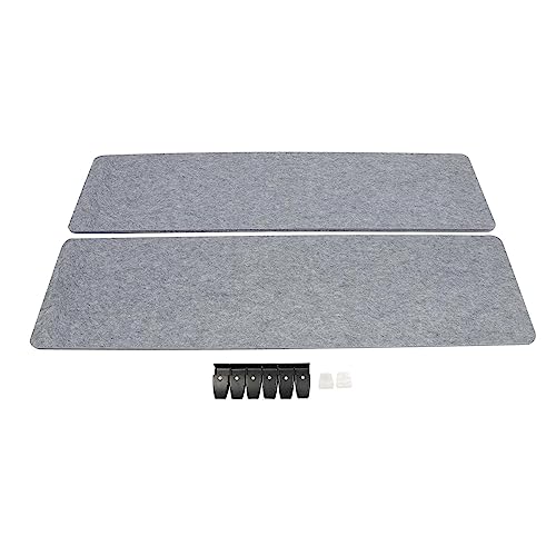 Noise Reducing Partition, Clamp-On Acoustic Desk Divider Mounted Privacy Panel 5.5 Lbs, Reduce Noise Visual Distractions, E1 Polyester Fiber 60" W*16”h*2 - color: Grey