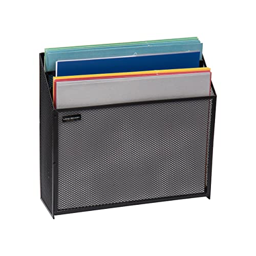 Mind Reader Metal Mesh File Organizer, Black | 3-Tier | Desktop | Modern Style | Pack of 4 - size: Single (Pack of 4)