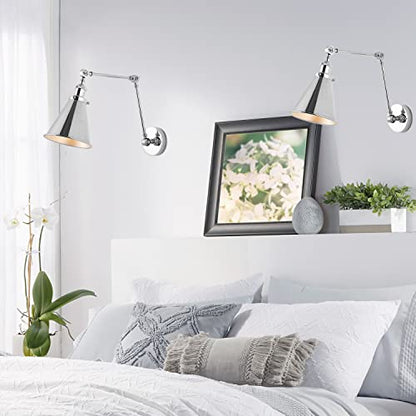 JONATHAN Y Rover 1-Light Wall Sconce 7", Chrome, Set of 2 - color: Chrome, size: Set of 2