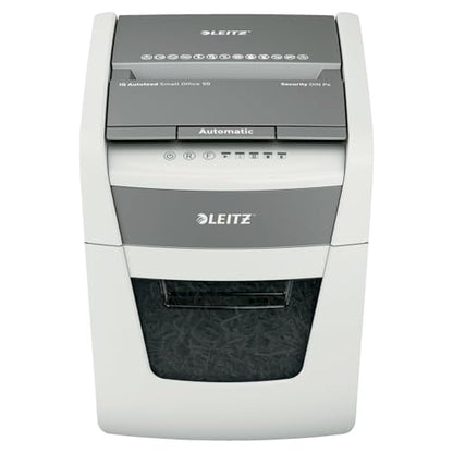 Leitz IQ Paper Shredder, Cross Cut, 50 Sheet, 5 Gallon Bin, P4 Security, Autofeed, Anti-Jam, Home Office (170008) - style: IQ Autofeed (50 Sheets)