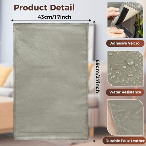 Recliner Headrest Protector Faux Leather Headrest Cover for Recliner Chair Waterproof Couch Headrest Covers for Furniture Sofa Protector for Home Office Chair W17 x L27Inch(Taupe) - color: Taupe, size: 43x69 Cm