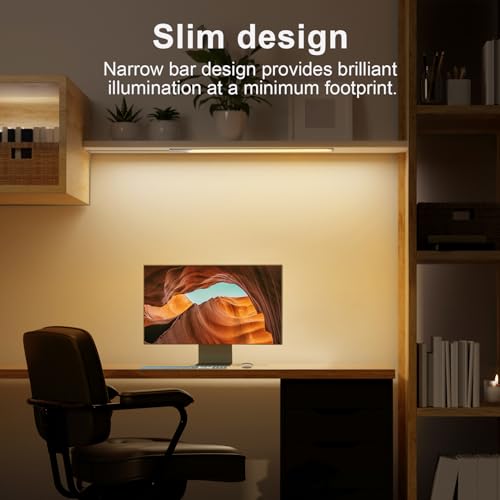 Under Cabinet Lighting Natural White 4000K, Dimmable Under Cabinet Lights with Touch Switch, LED Under Counter Lighting for Desk - color: Natural White, size: 15 Inch - with Plug