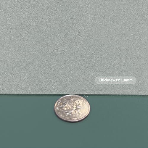 Faux Leather Table Cover,1.8mm Thick,17x72 Inch Desk Cover,Dresser Cover Top,Dresser Protector Top,Dresser Cover,End Table Cover.(Aqua Blue+Gray,17x72) - color: Aqua Blue+gray, size: 17" x 72"