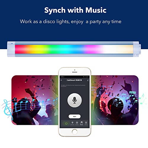 LED Smart Under Desk Lights Plug in White & RGB Color Changing Dimmable with Remote. Alexa, Google Enabled. Under Counter Lighting Bar for Kitchen, Shelf, Cupboard, Cabinet, Monitor (1-Bar Kit, 12")